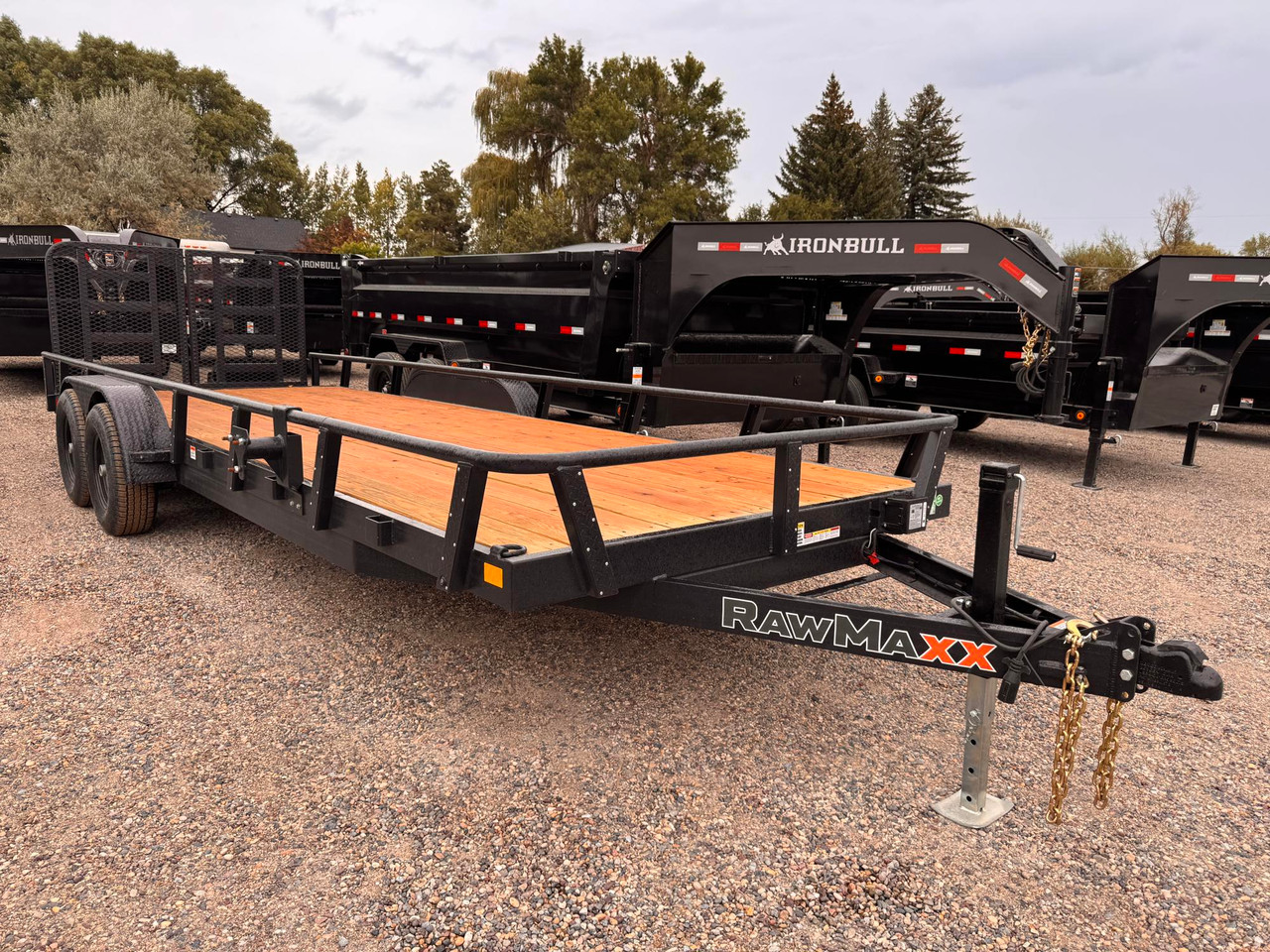 Raw Maxx Trailers 2026 UTX 83"X22' Utility Trailer | Tandem Axle, 2" ROUND TUBE RAIL, HD SPLIT GATE, DOVETAIL, MOUNT, 8 PLY TIRES, 10K