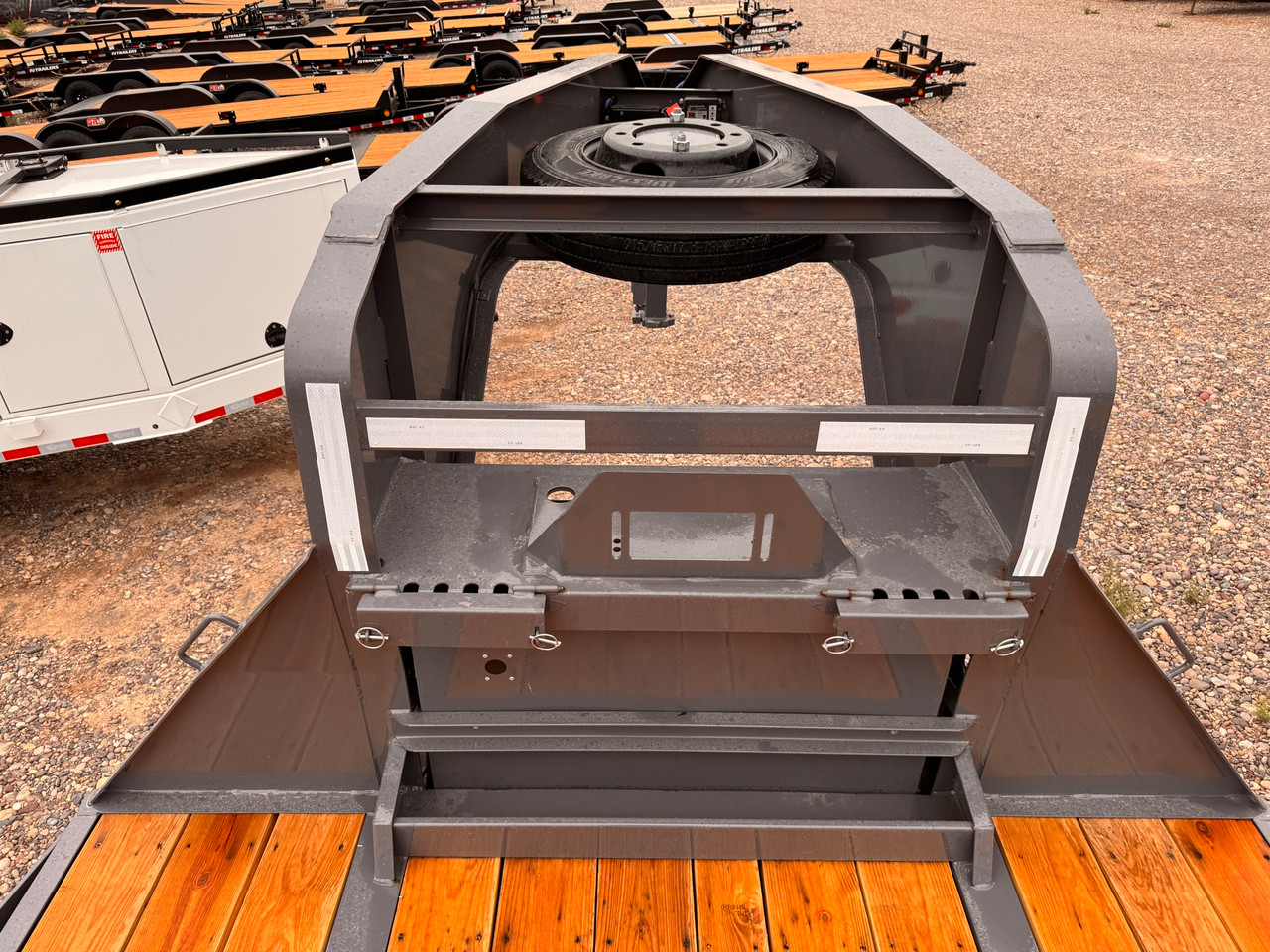Raw Maxx Trailers 2026 HTX 102"X34' Deckover Flatbed Trailer | Tandem Axle, 11' HYD DOVETAIL, TOOL BOX, WINCH PLATE, CHAIN RACK, REFLECTIVE TAPE, SOLAR PANEL, 30K