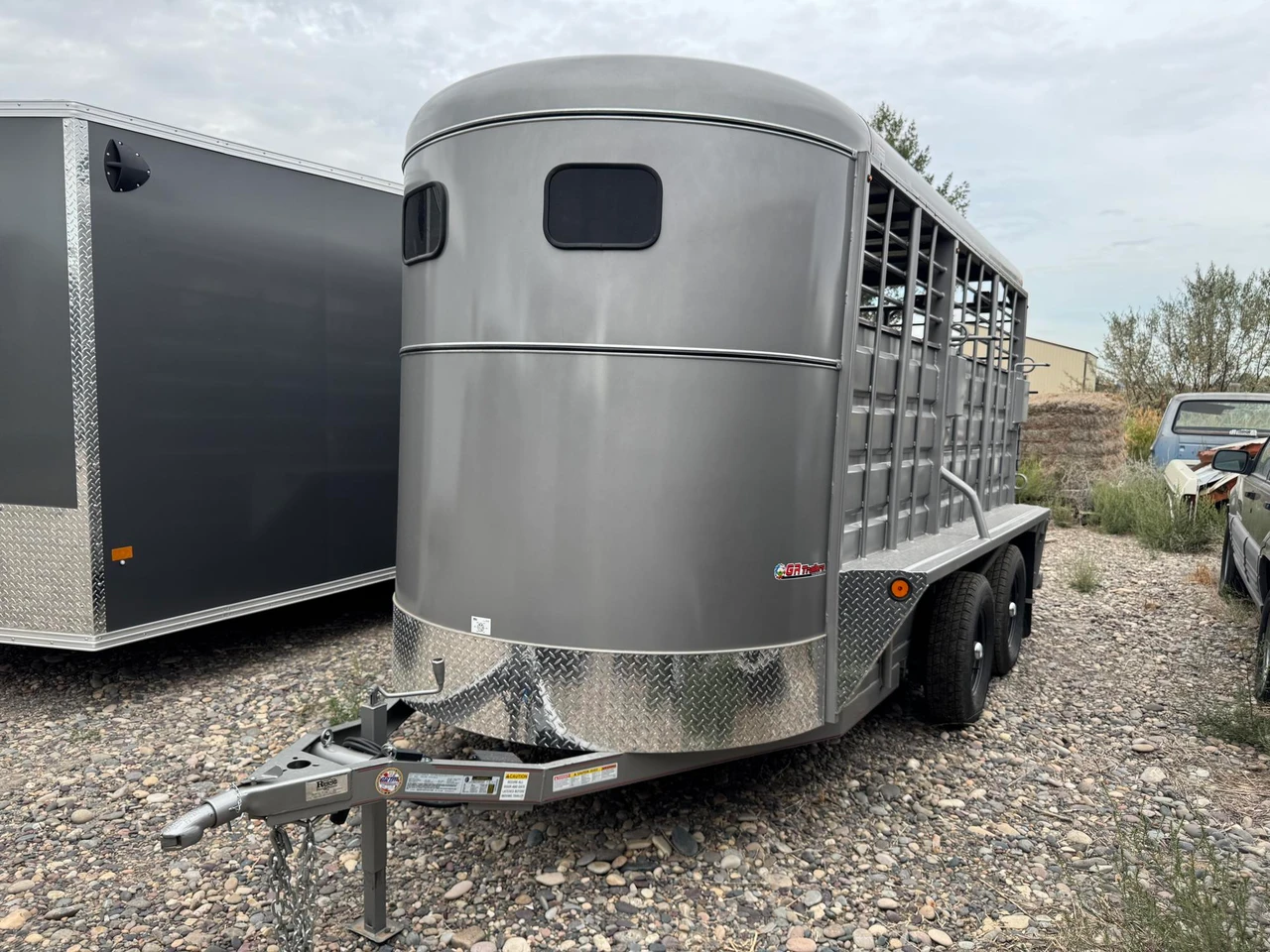 GR Trailers 2026 72"X14' Stock Trailer | Tandem Axle 14K, BRUSH FENDERS, RUBBER MATS, 7K