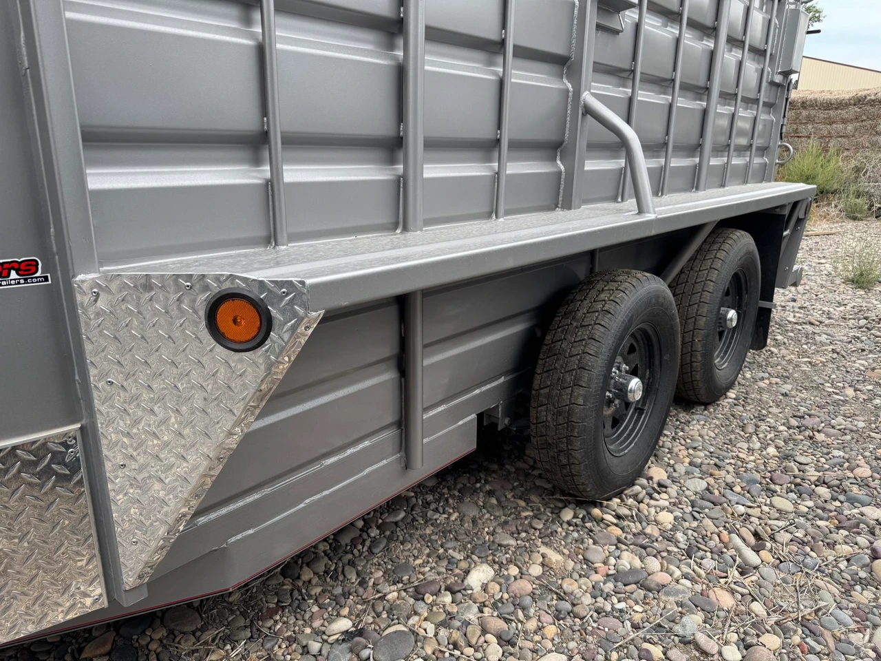 GR Trailers 2026 72"X14' Stock Trailer | Tandem Axle 14K, BRUSH FENDERS, RUBBER MATS, 7K