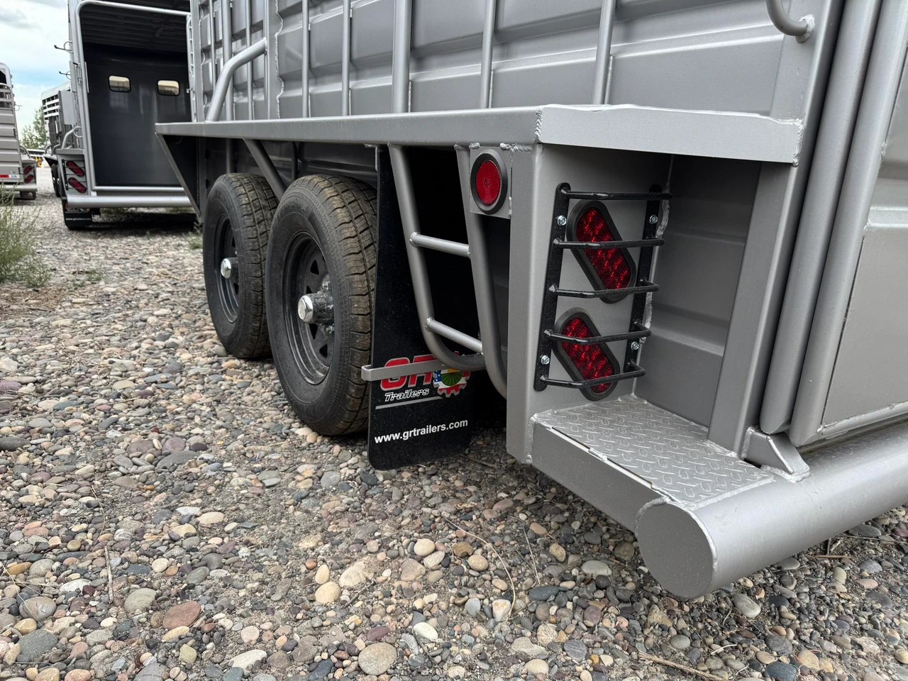 GR Trailers 2026 72"X14' Stock Trailer | Tandem Axle 14K, BRUSH FENDERS, RUBBER MATS, 7K