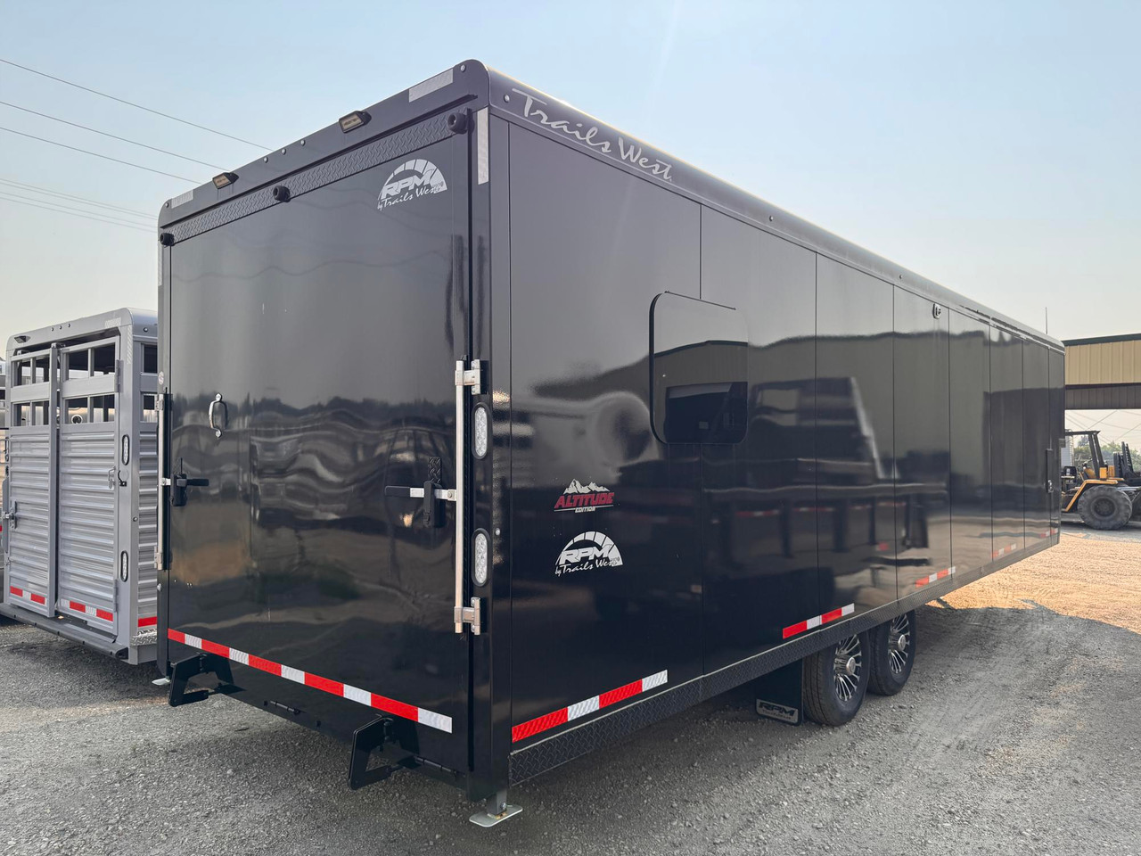 Trails West Trailers 2026 RPM Altitude 28' Powersports Trailer | Tandem Axle 14K, Extreme Cold, Fuel Cell, 48" Ducted Cabinet, Front Vent Windows, Extra Window