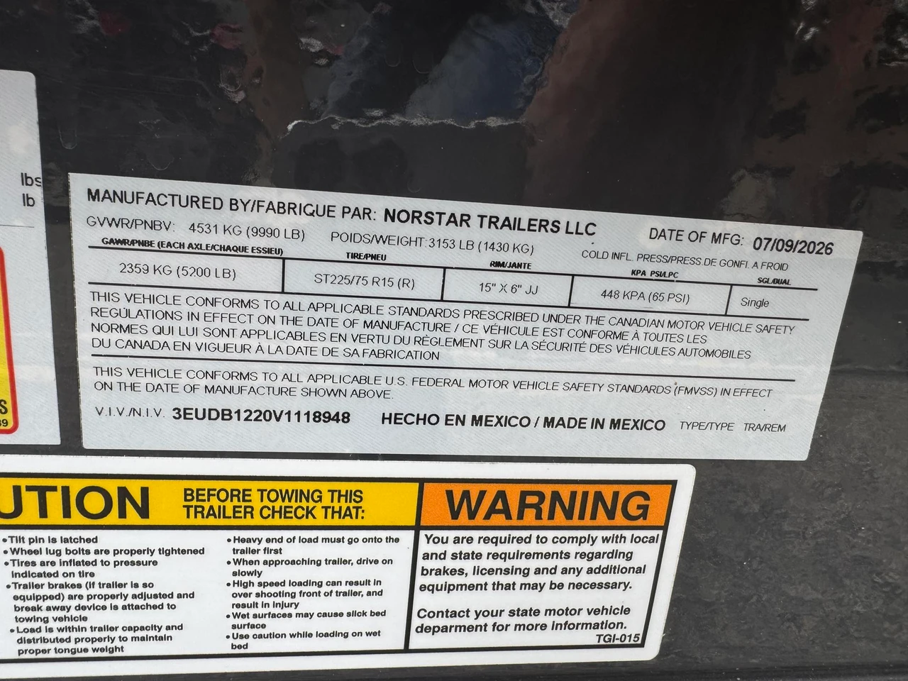 Norstar Trailers 2027 DCB 72"X12' Scissor Dump Trailer | Tandem Axle, 72"X12' DCB TA DUMP, POWER UP DOWN, SCISSOR LIFT, (2) 5.2K AXLES, SLIDE IN RAMPS, TARP KIT,