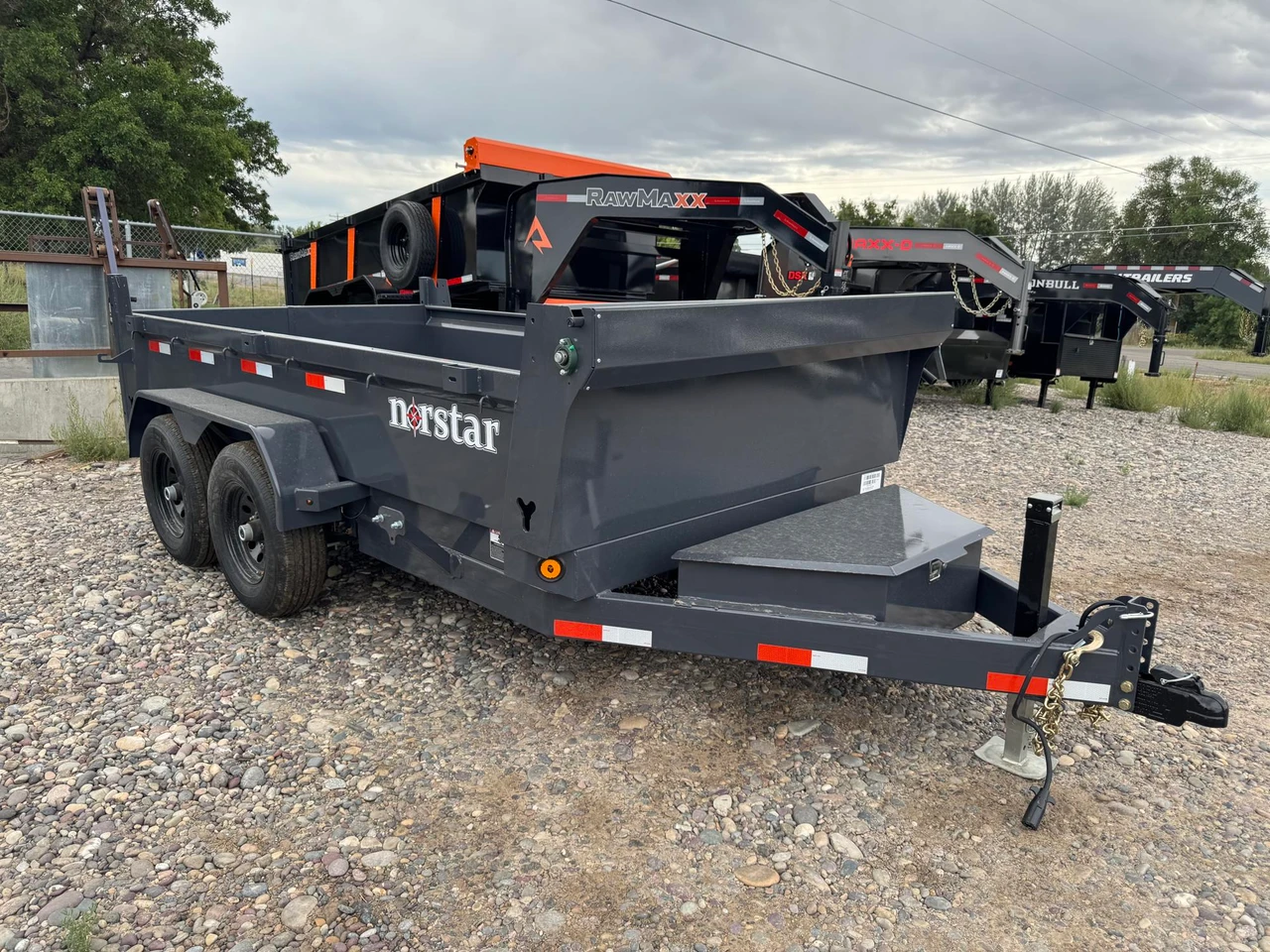 Norstar Trailers 2027 DCB 72"X12' Scissor Dump Trailer | Tandem Axle, 72"X12' DCB TA DUMP, POWER UP DOWN, SCISSOR LIFT, (2) 5.2K AXLES, SLIDE IN RAMPS, TARP KIT,