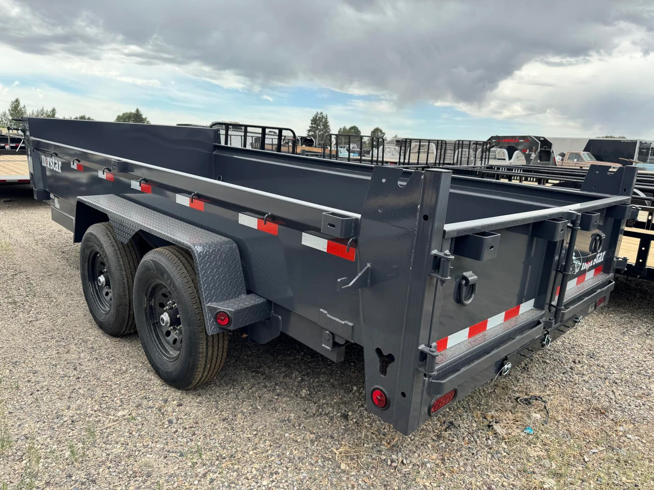 Norstar Trailers 2027 DCB 83"X16' Scissor Dump Trailer | Tandem Axle, 83X16 DCB DUMP, 20" SIDES, RAMPS, SCISSOR, TARP, 14K