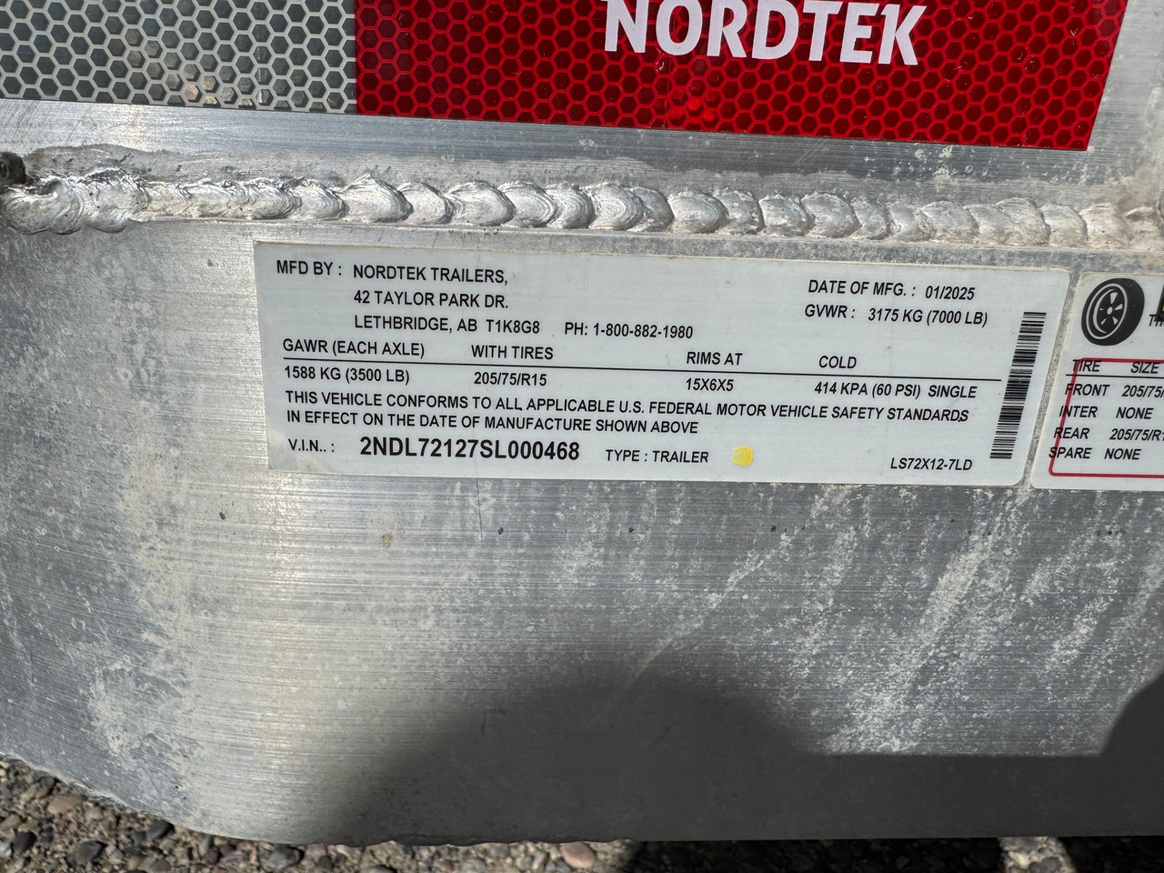 Nordtek Trailers 2025 UT 72"X12' Utility Trailer | Tandem Axle 7K, Wood Deck, Open Sides, Rear Ramp Gate, Brakes Both Axles