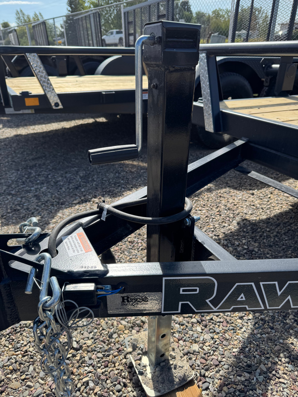 Raw Maxx Trailers 2027 UTX 77"X12' Utility Trailer | Tandem Axle 7K, 2" Round Pipetop Rails, 4' Rear Ramp Gate, Spare Tire Mount, 8 Ply Tires