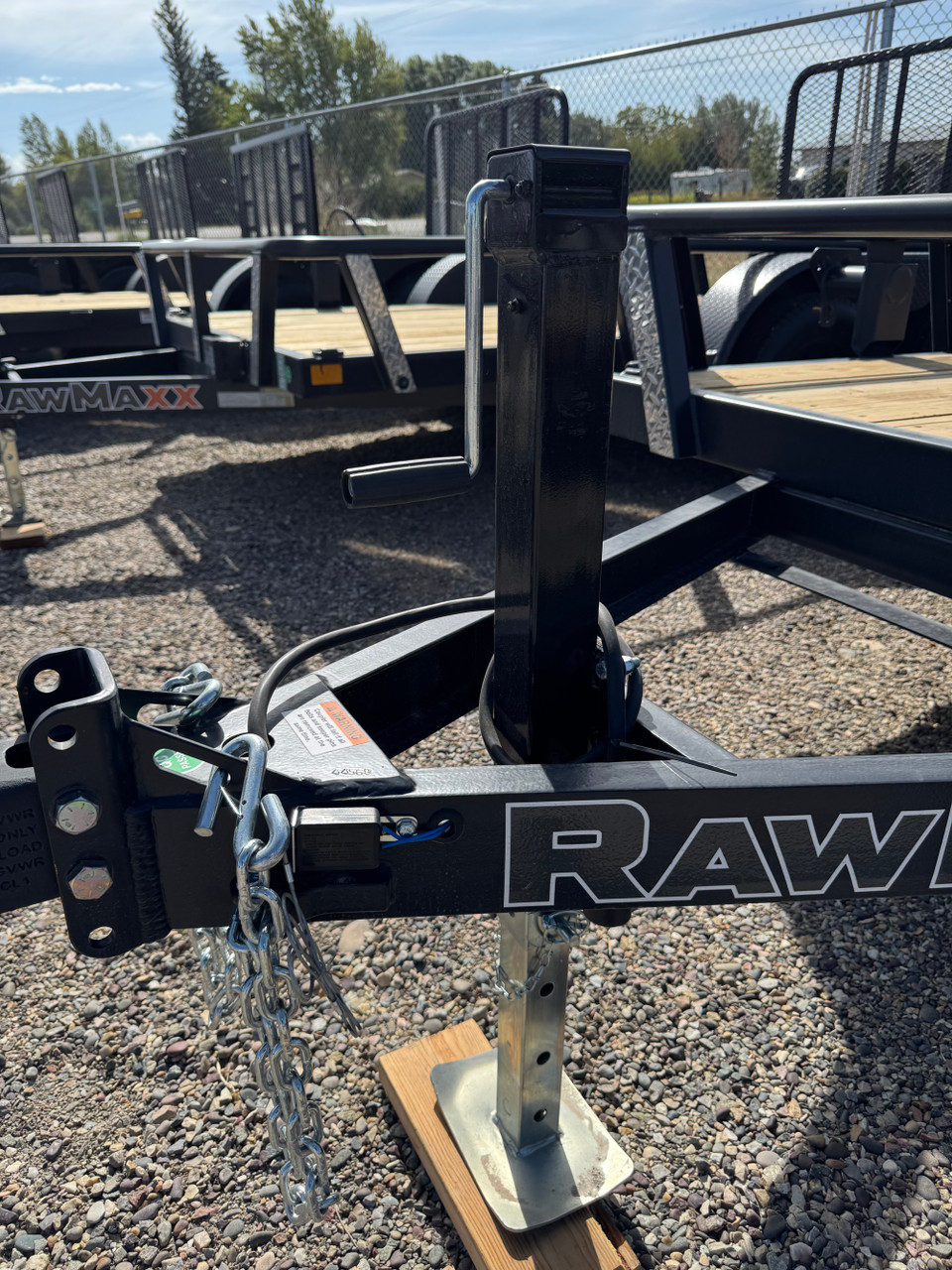 Raw Maxx Trailers 2027 UTX 77"X12' Utility Trailer | Tandem Axle 7K, 2" Round Pipetop Rails, 4' Rear Ramp Gate, Dovetail, Spare Tire Mount, 8 Ply Tires