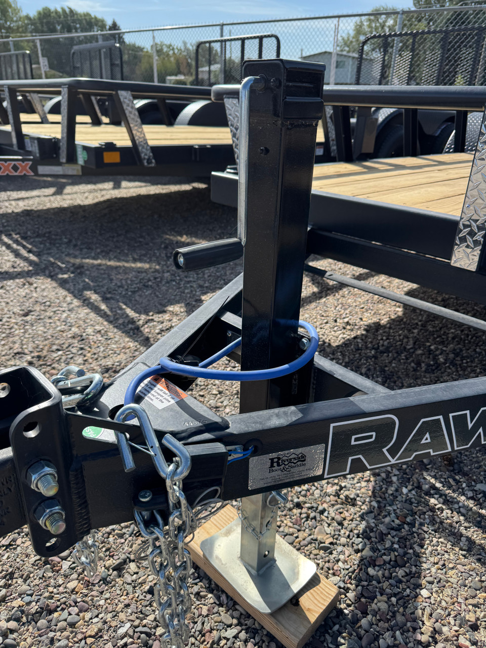 Raw Maxx Trailers 2027 UTX 83"X16' Utility Trailer | Tandem Axle 7K, 2" Round Pipetop Rails, 4' Rear Ramp Gate, Dovetail, Spare Tire Mount, 8 Ply Tires