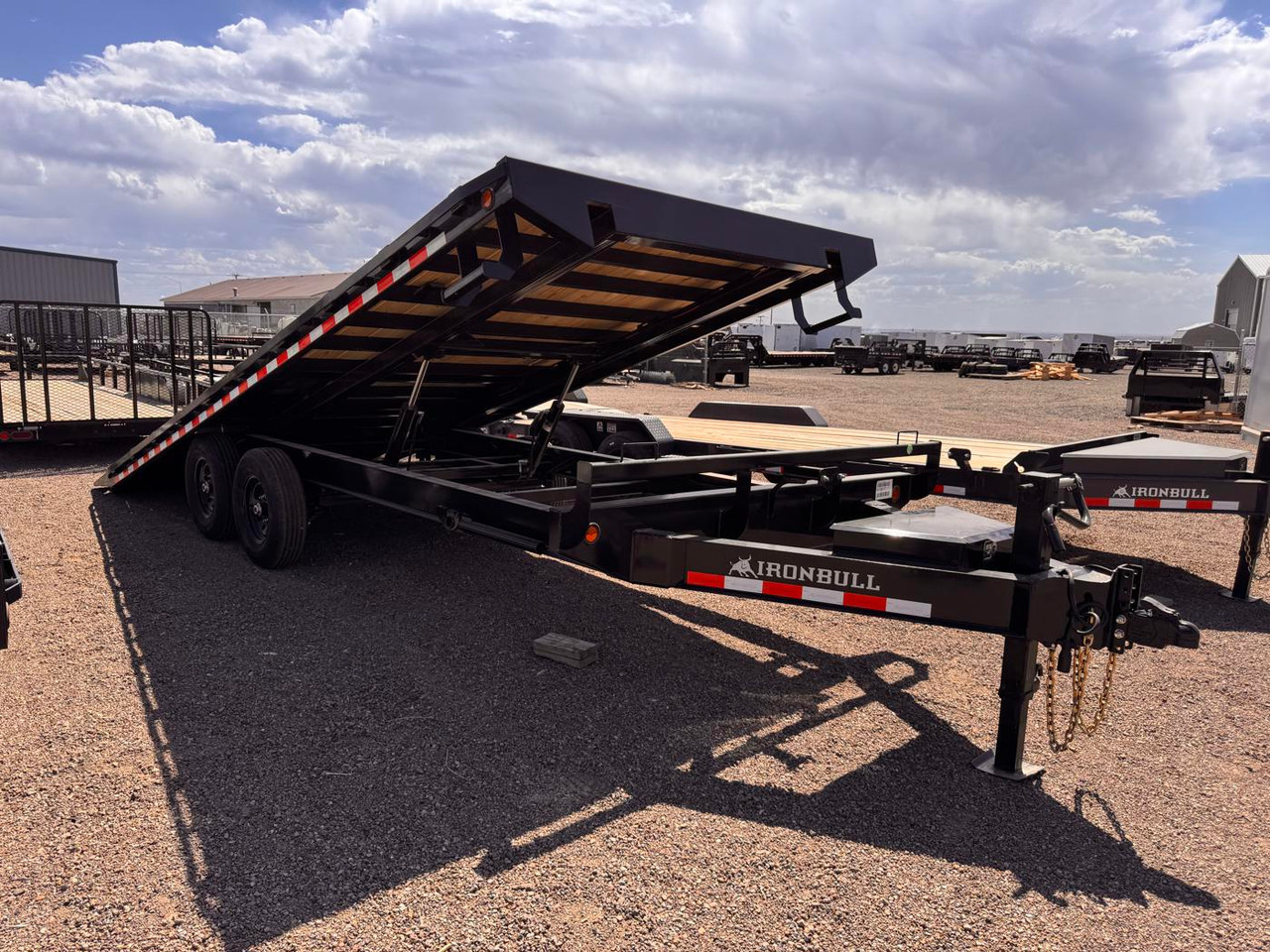 Iron Bull Trailers 2026 TDP 102"X22' Tilt Trailer | Tandem Axle Axle 14K, Pump Box, Spare Tire Mount