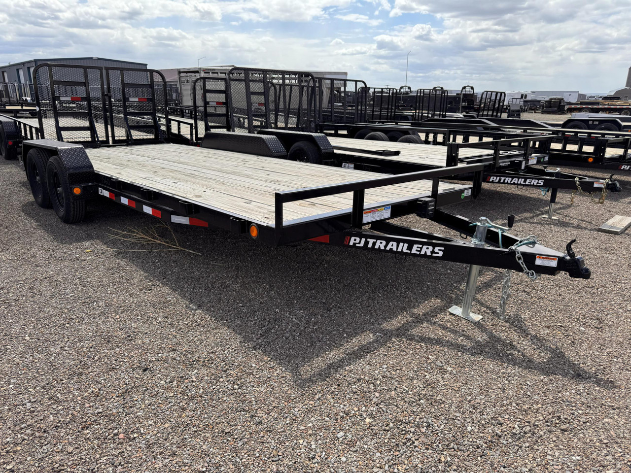 P.J. Trailers 2024 C4 102"X20' Car Hauler Trailer | Tandem Axle Axle 7K, Dove Tail, Spare Tire Mount