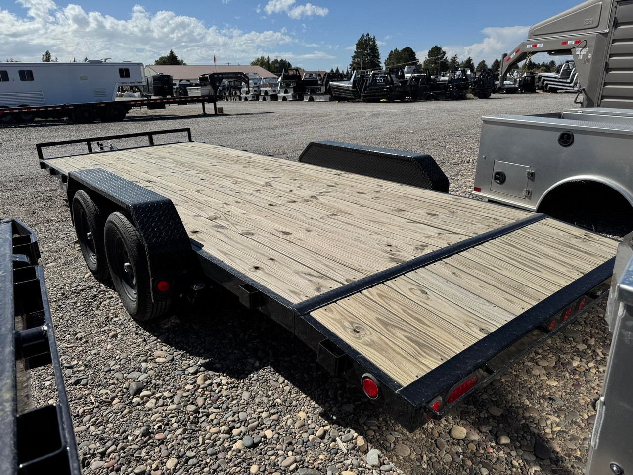 P.J. Trailers 2024 C4 84"X20' Car Hauler Trailer | Tandem Axle 7K, Dove Tail, Bolt On Steel Fenders