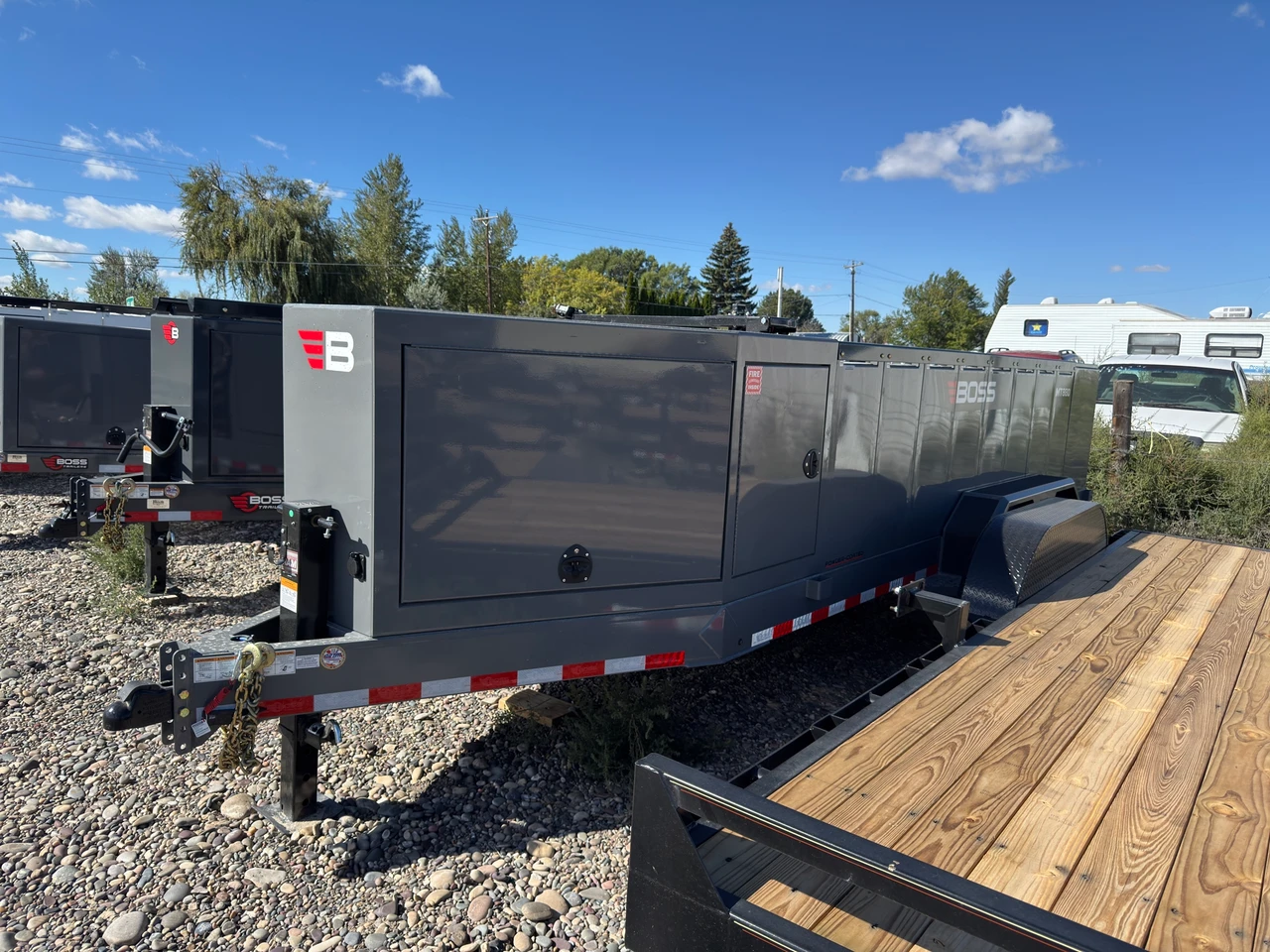 Boss Trailers 2027 880 Gallon Refueling Trailer | Tandem Axle 14K, Multi-Tank, 30 GPM Gas Pump,  90 Gallon DEF With Reel, Large Front Enclosure, 35' Hose Reel, Rear Enclosure, Load Tower, DOT Legal