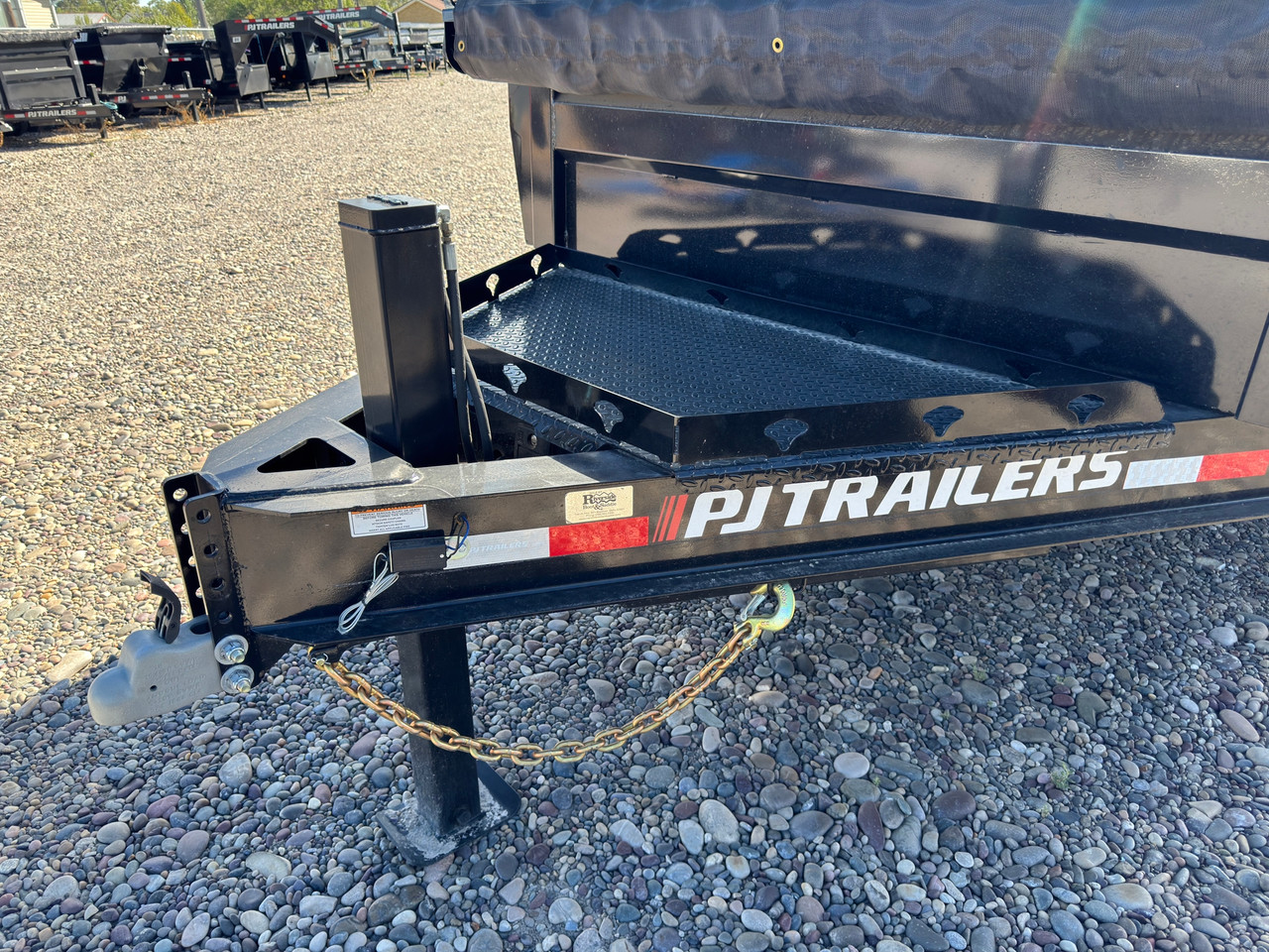 P.J. Trailers 2027 DT 83"X16' Telescopic Dump Trailer | Tandem Axle 14K, Low Profile, 6" Lift Cylinder, 24" Sides, 7ga Floors, Hydraulic Jack, Solar Charger