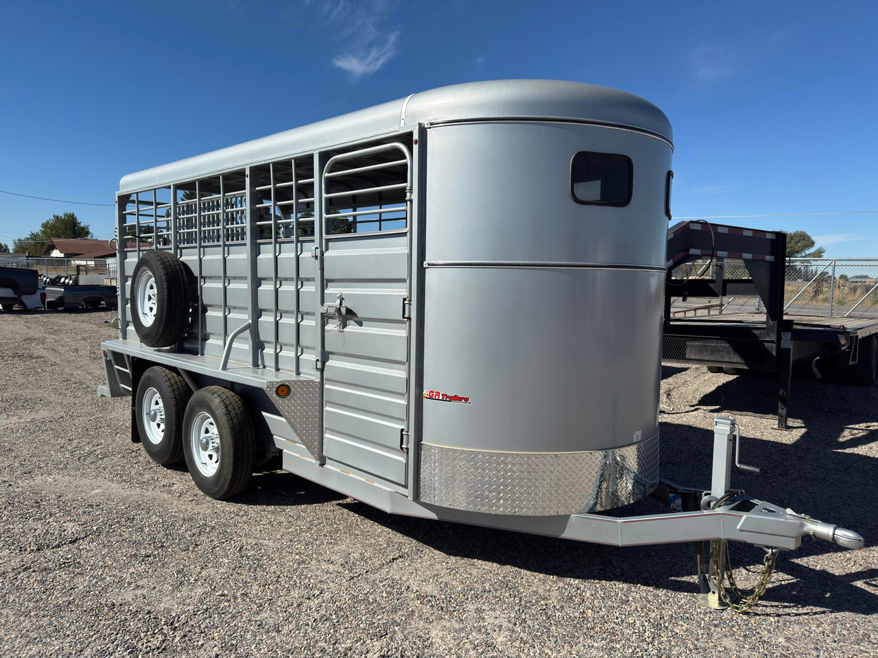 GR Trailers 2025 72"X16' Stock Trailer | Tandem Axle 10K, BRUSH FENDERS, RUBBER MATS, 10K
