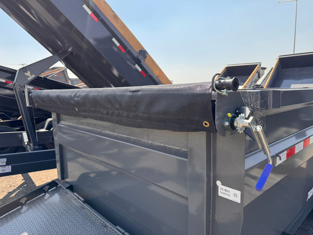 P.J. Trailers 2027 DM 83"X16' Low Profile Dump Trailer | Tandem Axle 14K, 36" Sides, Hydraulic Jack, 7ga Floors, 2 Way Spreader Gate, XL Storage Box, Tarp Kit, Rear Stabilizing Stands