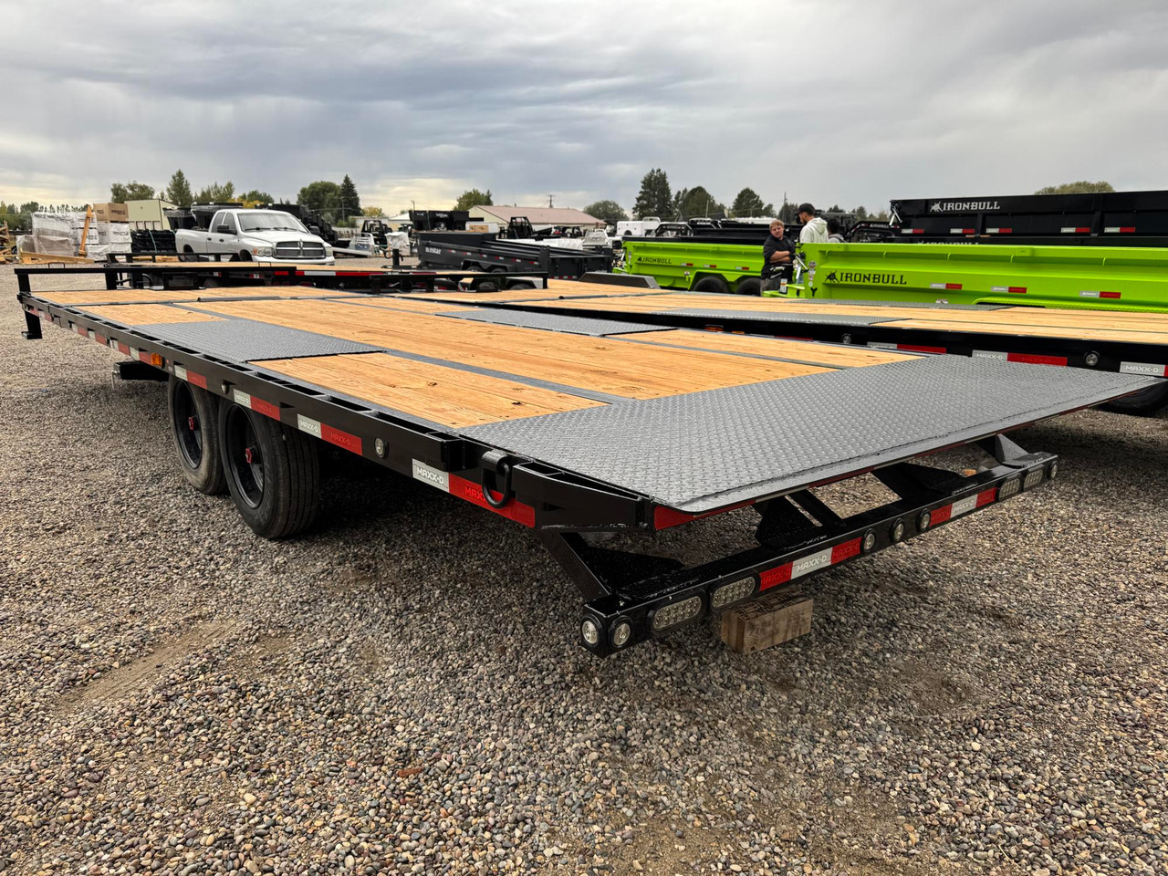 Maxx-D Trailers 2027 GOX 102"X26' Deckover Tilt Trailer | Tandem Axle 17.5K, 6' STATIONARY, 20' TILT, SPARE MOUNT, WINCH PLATE W/ROLLER