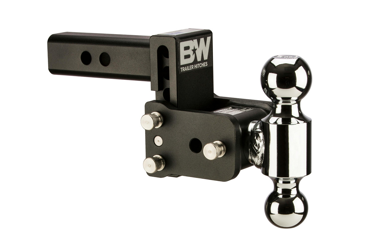 B&W Hitches Tow and Stow Adjustable Drop Hitch | 2" Receiver, 3" Drop, 3-1/2" Rise, Dual Ball 2-5/16" x 2" | Universal