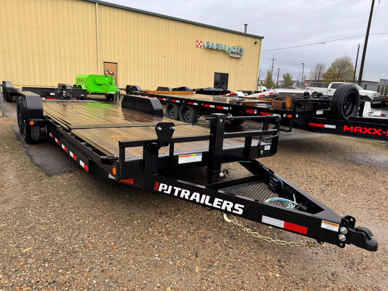 P.J. Trailers 2025 T6 83"X22' Equipment Tilt Trailer | Tandem Axle 14K, 6' Stationary, 16' Tilt, Torsion Axles, Bolt On Steel Fenders, Tool Basket, Spare Tire Mount