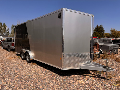 Alcom Trailers 2024 STEALTH 90"X20' V-Nose Cargo Trailer | Tandem Axle Axle 7K, Driver Side Door, Rear Ramp Door