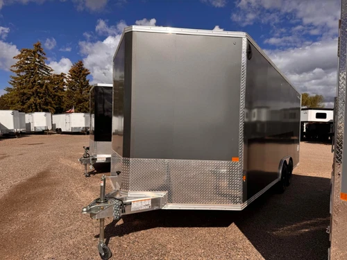 Alcom Trailers 2026 XLT PRO 102"X20' V-Nose Enclosed Car Hauler | Tandem Axle 9.99K, Polycore Siding, 7' Tall, Rear Ramp Door