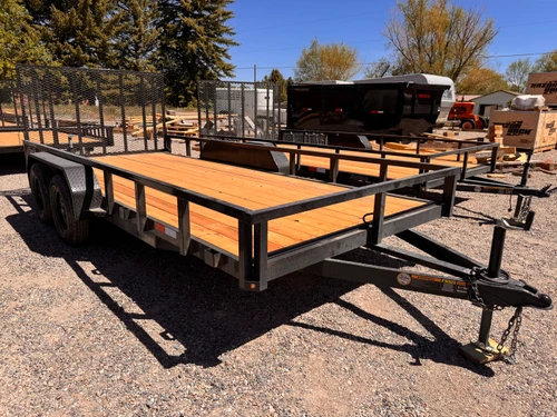 Dutton Trailers 2026 2026 84"X16' Utility Trailer | Tandem Axle Axle 7K | Tube Top Rail, Led Lights, 8Ply Radial Tires 205X75R15, Rear Ramp Gate