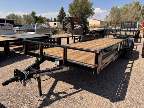GR Trailers 2025 82"X22' Utility Trailer | Tandem Axle Axle 7K, Channel Pipetop Rail, Side Load ATV Ramps, Rear Rampgate