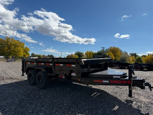 Maxx-D Trailers 2026 2026 83"X14' Scissor Dump Trailer | Tandem Axle Axle 14K, 2' Sides, Ramps, Tarp | 2' Sides, Ramps, Tarp