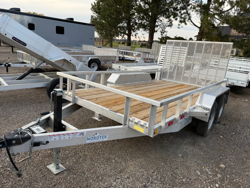 Nordtek Trailers 2025 2025 72"X12' Utility Trailer | Tandem Axle Axle 7K | Wood Deck Open Sides Brakes Both Axles 7K