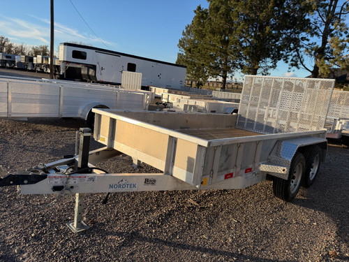 Nordtek Trailers 2025 2025 72"X12' Utility Trailer | Tandem Axle Axle 7K | Wood Deck Closed Sides Brakes Both Axles 7K