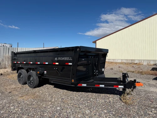 Iron Bull Trailers 2025 2025 83"X16' Telescopic Dump Trailer | Tandem Axle Axle 16K | 36" Sides, Telescopic, 8K Axles, XL Tool Box, 7 Ga Floor, Ramp, Tarp Kit, Spare Mount, 2 Way Gate, 16K