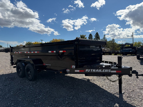 P.J. Trailers 2025 2025 83"X16' Low Profile Dump Trailer | Tandem Axle Axle 14K | 3' Sides, 7K Axles- 14K