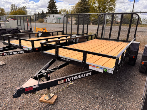 P.J. Trailers 2026 2026 72"X12' Utility Trailer | Single Axle Axle 14K | 4' Rampgate (Spring Assisted Ramp) Steel Fenders