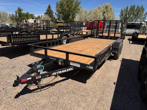 P.J. Trailers 2027 2027 83"X18' Utility Trailer | Tandem Axle Axle | Rampgate, ATV