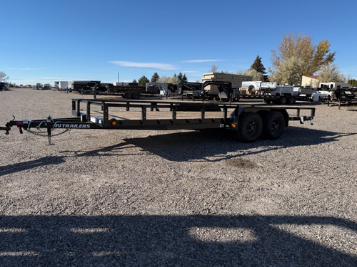 P.J. Trailers 2026 2026 83"X20' Utility Trailer | Tandem Axle Axle 10K | 12" OC Crossmembers, ATV Side Load, Straightdeck Pull-Out Ramps 10K