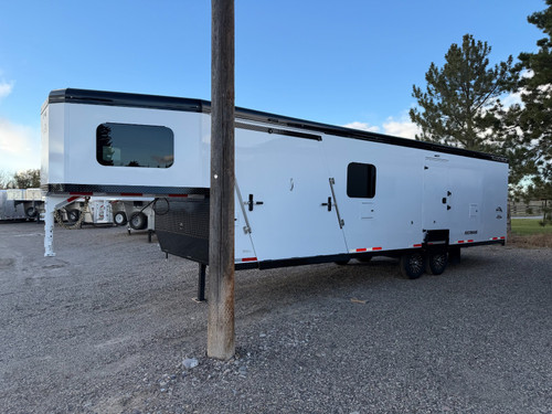 Trails West Trailers 2026 2026 336" Powersports Trailer | Tandem Axle Axle 12K | Extreme Cold, Extra Flood Light Rear, Upgrade To 48" Helmet & Ducted, Extra Window, Gn Windows 6K Axles
