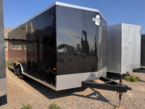 Charmac Trailers 2026 ATLAS 100"X20' V-Nose Cargo Trailer | Tandem Axle Axle 9.99K, 7' Tall, Spring Axles, Rear Ramp Door, Driver Side Access Door,