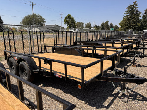 GR Trailers 2026 82"X12' Utility Trailer | Tandem Axle Axle 7K, Pieptop Rails, Spring Assist Rampgate, Spare Tire Mount