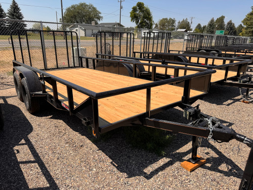 GR Trailers 2026 82"X16' Utility Trailer | Tandem Axle Axle 7K, Pieptop Rails, Spring Assist Rampgate, Spare Tire Mount