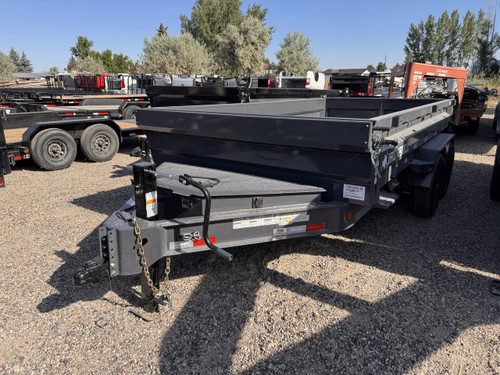 Iron Bull Trailers 2027 DWB 83"X14' Scissor Dump Trailer | Tandem Axle Axle 14.999K, 24" Sides, Slide In Ramps, Tarp Kit