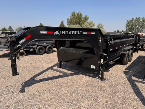 Iron Bull Trailers 2027 DTG 83"X16' Scissor Dump Trailer | Tandem Axle Axle 14.999K, 36" Sides, 7 Ga Floor, Aluminum Ramps, Tarp Kit, Spare Mount, 2 Way Spreader Gate, Solar Charging
