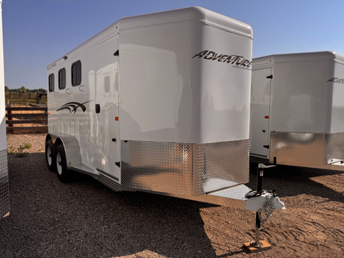 Trails West Trailers 2027 ADVENTURE MX Horse Trailer | Tandem Axle Axle 9.98K, 3-Horse, Tack Room, Convieince Package, Rear Windows, Swing Out Saddle Rack, Rubber Floors