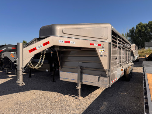 GR Trailers 2026 80"X20' Stock Trailers | Tandem Axle Axle 14K, Rubber Floor, Side Escape Door, Single Divider Gate, Swing Slide Combo Gate