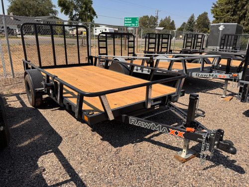 Raw Maxx Trailers 2026 UTX 77"X12' Utility Trailer | Single Axle Axle 3.5K, 4' RAMP
