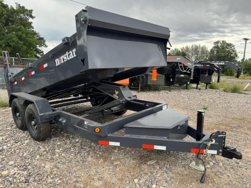 Norstar Trailers 2027 DCB 72"X12' Scissor Dump Trailer | Tandem Axle, 72"X12' DCB TA DUMP, POWER UP DOWN, SCISSOR LIFT, (2) 5.2K AXLES, SLIDE IN RAMPS, TARP KIT,