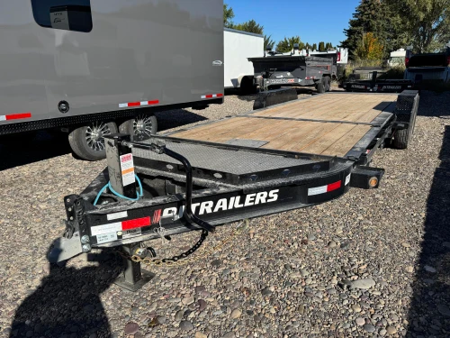 P.J. Trailers 2027 TY 83"X22' Equipment Tilt Trailer | Tandem Axle 14K, 8" I-Beam Frame, w/14 Ply Tires, Torsion Axles, 16' Tilt Deck, Plate for Winch
