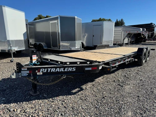 P.J. Trailers 2027 TY 83"X22' Equipment Tilt Trailer | Tandem Axle 14K, 8" I-Beam Frame, w/14 Ply Tires, Torsion Axles, 16' Tilt Deck