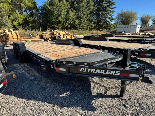P.J. Trailers 2027 TY 83"X20' Equipment Tilt Trailer | Tandem Axle 16K, 8" I-Beam Frame, w/14 Ply Tires, Torsion Axles, 16' Tilt Deck, Oil Bath Hubs