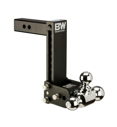 B&W Hitches Tow and Stow Adjustable Drop Hitch | 2" Receiver, 9" Drop, 9-1/2" Rise, Tri-Ball 1-7/8" x 2" x 2-5/16" | Universal