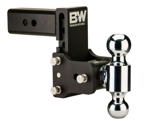 B&W Hitches Tow and Stow Adjustable Drop Hitch | 2.5" Receiver, 5" Drop, 4-1/2" Rise, Dual Ball 2-5/16" x 2" | Universal